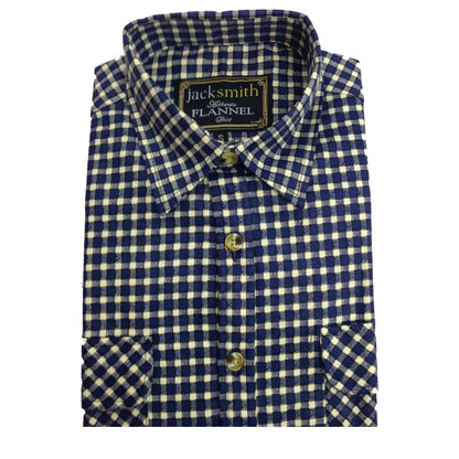 Mens FLANNELETTE SHIRT Check 100% COTTON Flannel Vintage Long Sleeve - 49 (Full Placket) - S V563-FLSHT2015-FP49-S