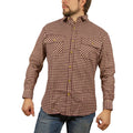 Mens FLANNELETTE SHIRT Check 100% COTTON Flannel Vintage Long Sleeve - 97 (Full Placket) - L V563-FLSHT2015-FP97-L