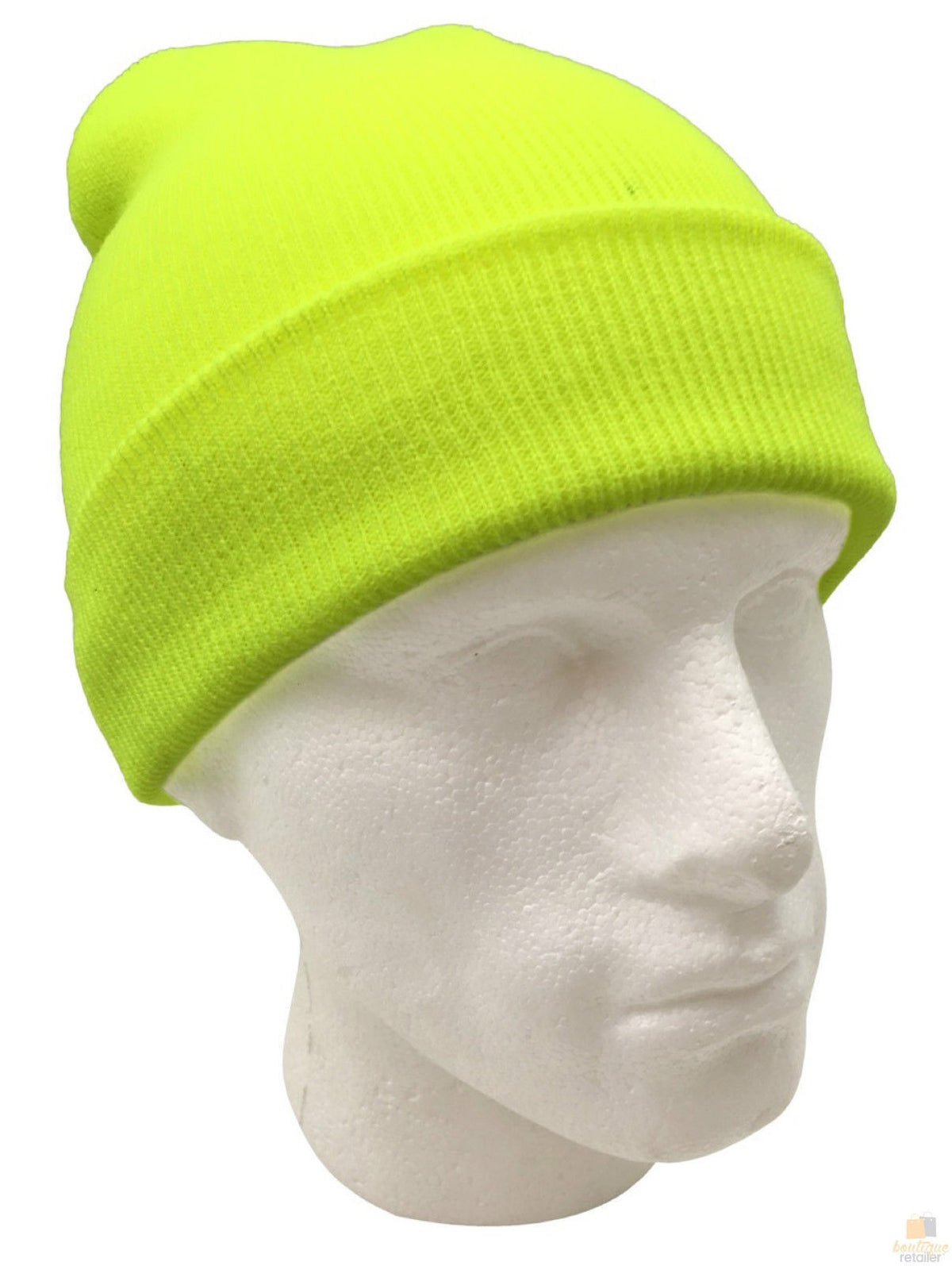 Unisex Fluro Beanie Hi Vis Knit Winter Hat Ski Cap One Size - Fluro Yellow V563-FLUROBEANIE-FLUYLW
