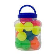10pcs Large Frosted Rubber Bouncing Balls 60mm Mixed Colours Bulk w Storage Tub V563-FROSTEDBOUNCINGBALLS-1TUB
