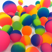 10pcs Large Frosted Rubber Bouncing Balls 60mm Mixed Colours Bulk w Storage Tub V563-FROSTEDBOUNCINGBALLS-1TUB