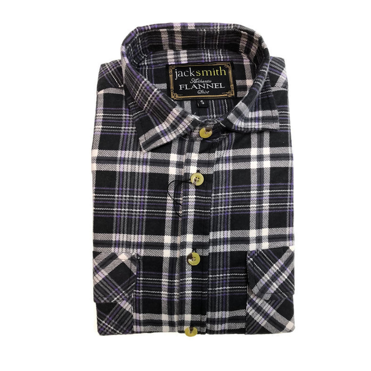 Mens Flannelette Shirt 100% Cotton Check Authentic Flannel Long Sleeve Vintage - Burgundy - S V563-FS-FP18-BURGUNDY97-S