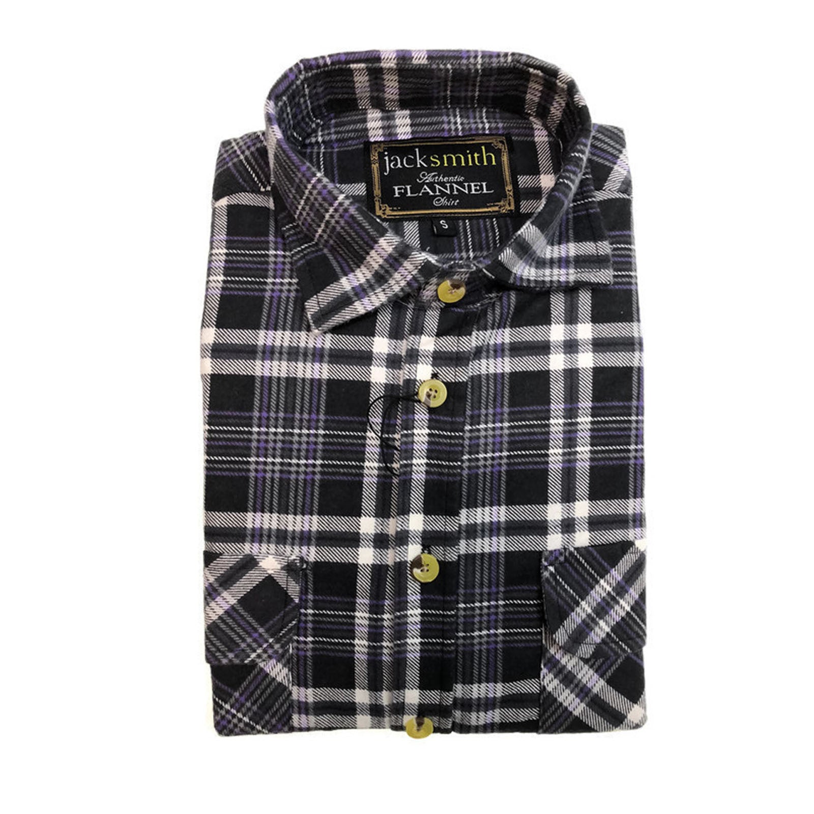 Mens Flannelette Shirt 100% Cotton Check Authentic Flannel Long Sleeve Vintage - Burgundy - S V563-FS-FP18-BURGUNDY97-S