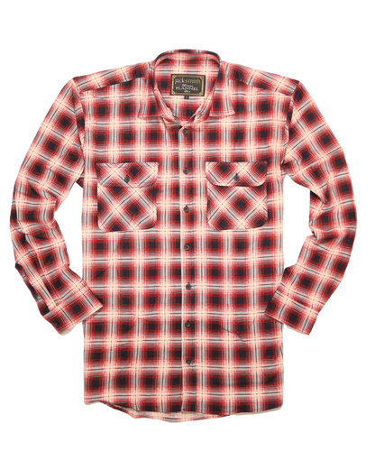 Mens 100% Cotton Flannelette Shirt Long Sleeve Check Authentic Flannel - Red/Navy - 3XL V563-FS-FP22-49-3XL