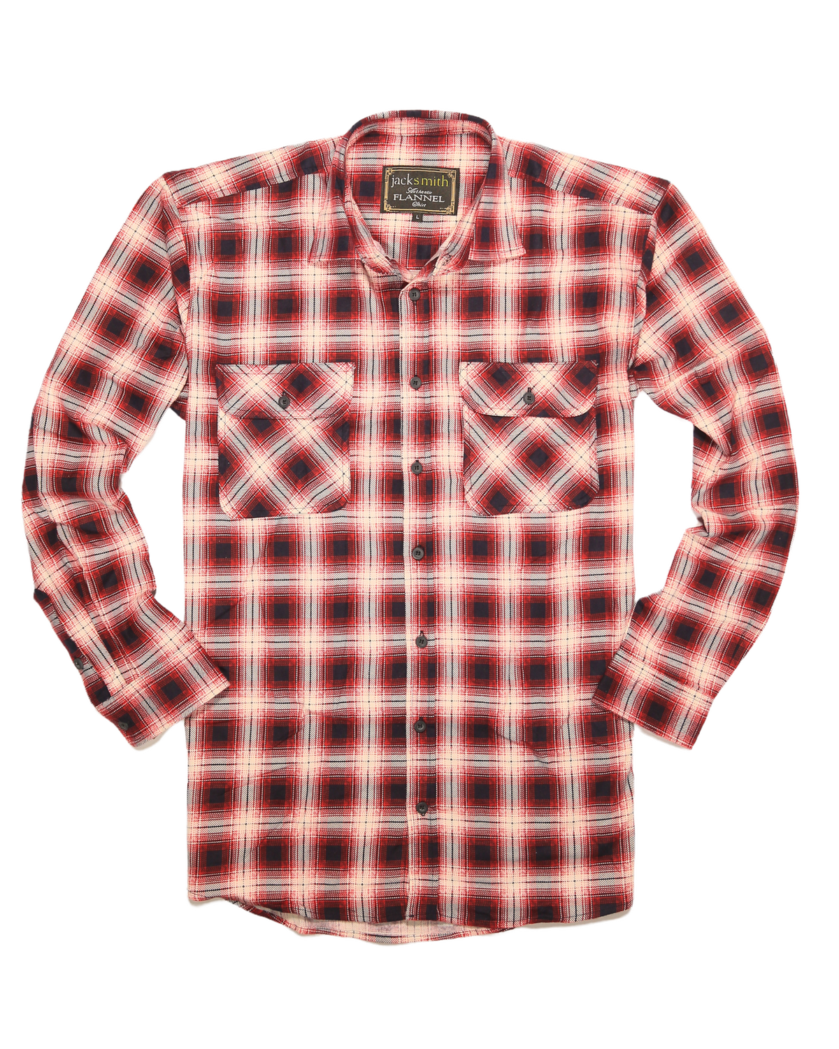 Mens 100% Cotton Flannelette Shirt Long Sleeve Check Authentic Flannel - Red/Navy - 4XL V563-FS-FP22-49-4XL