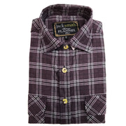 Mens Half Placket Flannelette Long Sleeve Pullover Shirt 100% Cotton Check Authentic Flannel - Burgundy - S V563-FS-HP18-BURGUNDY97-S