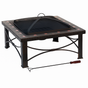 30" Square Slate Tile Fire Pit Outdoor Patio Heater Fireplace V563-FT-51161B