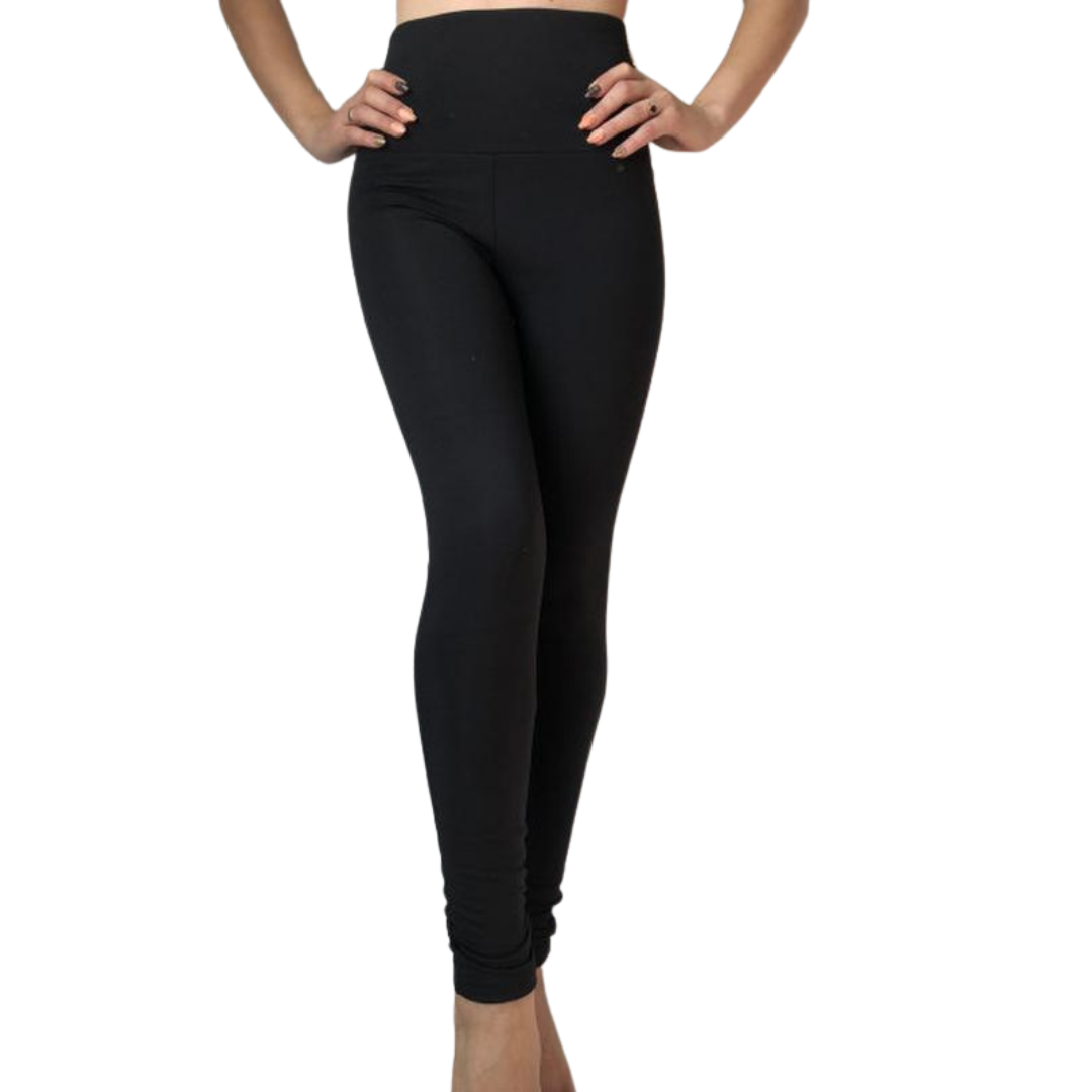 Ladies Fur Lined Thermal Leggings Womens Warm Winter Pants Stretch Skinny Leg - S/M V563-FURLEGGINGS-PLAINBLK-S_M