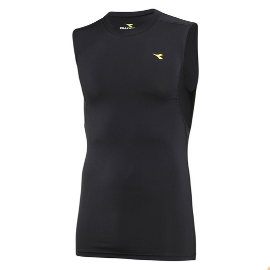 Diadora Mens Compression Sleeveless Muscle Top Gym Thermal - Black - XXL V563-GDMS1381-BLK-XXL
