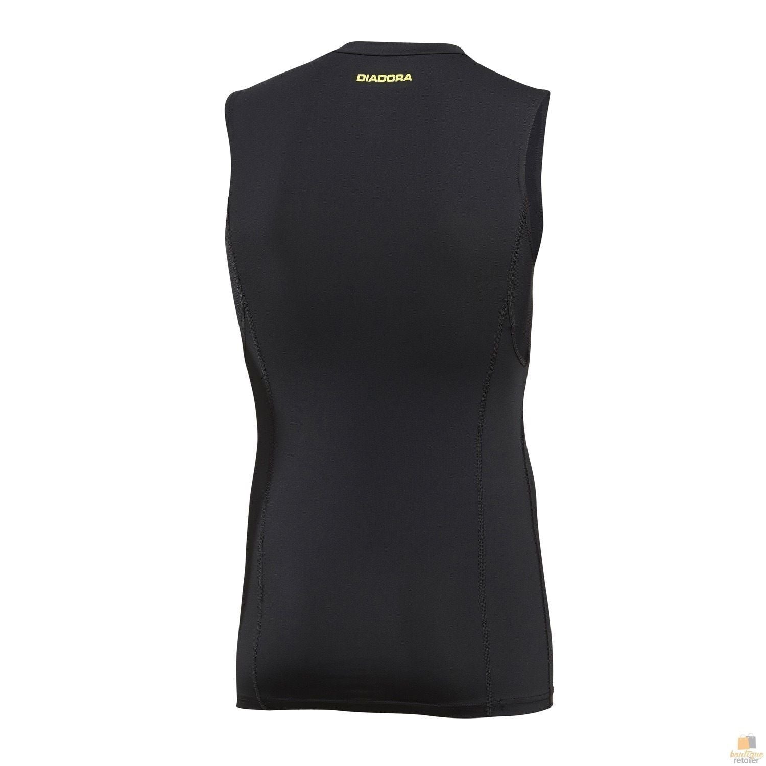 Diadora Mens Compression Sleeveless Muscle Top Gym Thermal - Black - XXL V563-GDMS1381-BLK-XXL