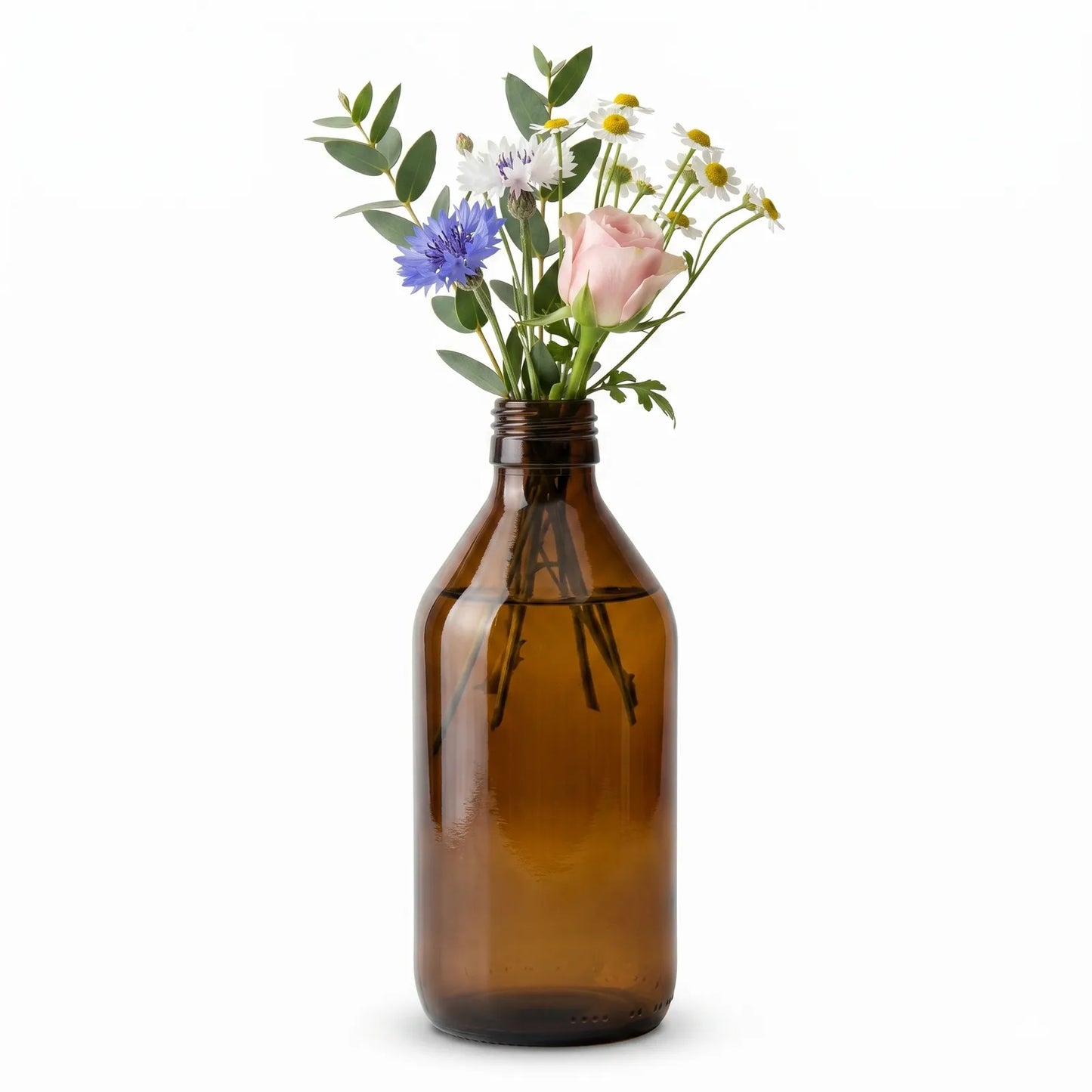 600ml Vintage Brown Glass Vase without Lid/Cap (Flowers not included) V563-GLASS_FLOWERVASE