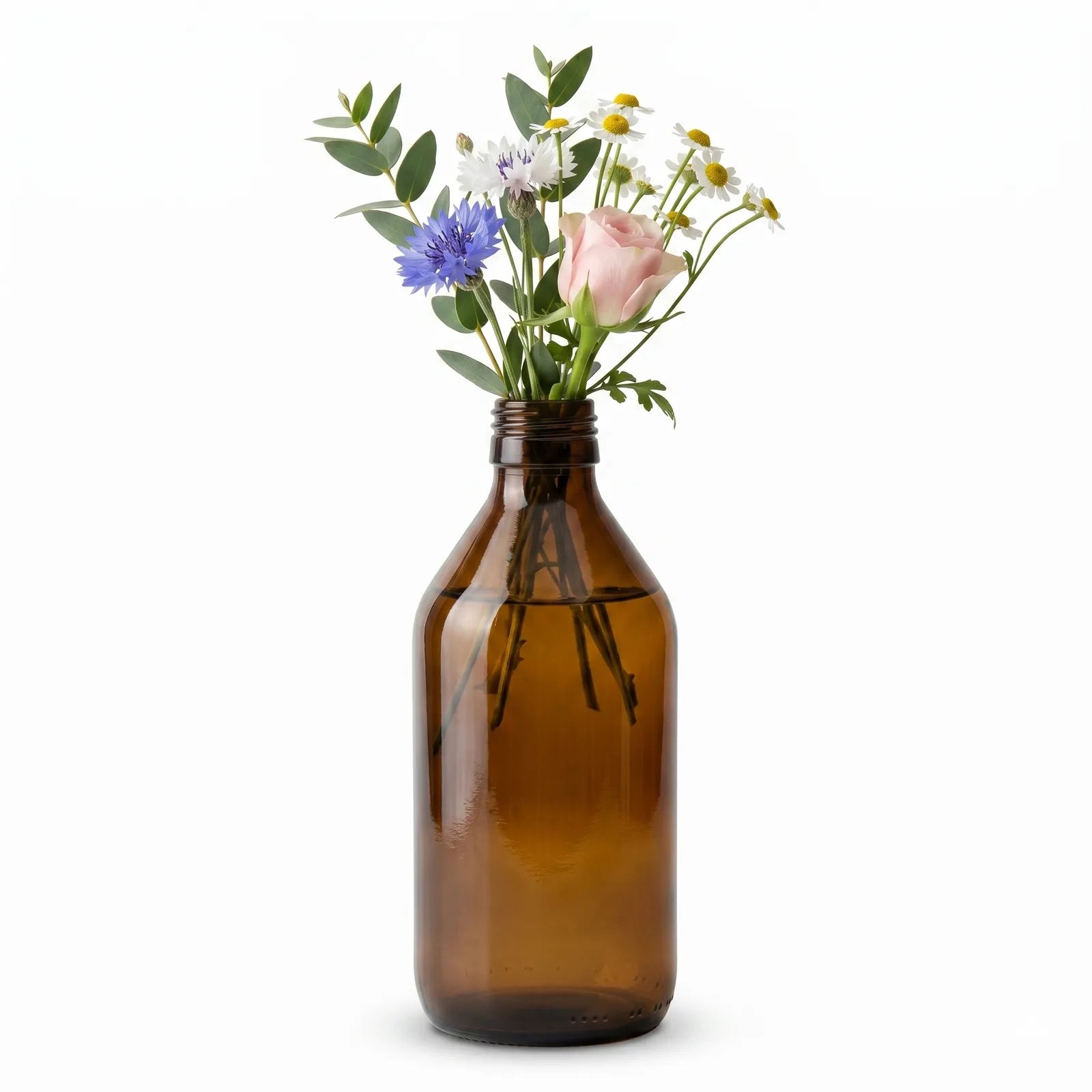 600ml Vintage Brown Glass Vase without Lid/Cap (Flowers not included) V563-GLASS_FLOWERVASE