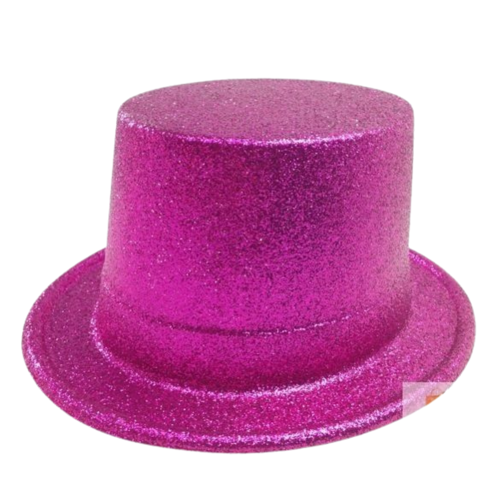 Glitter Top Hat Adult Costume Fancy Dress Party Plastic Tall Hat - Hot Pink V563-GLTRTOPHAT-HTPNK