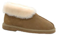 GROSBY Womens Princess UGG Boots Genuine Sheepskin Suede Leather Slippers  - Chestnut - 5