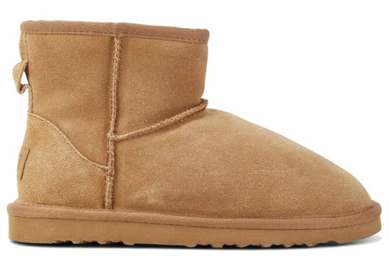 Jillaroo Womens UGG Boots Genuine Sheepskin Suede Leather Moccasins - Chestnut - 6