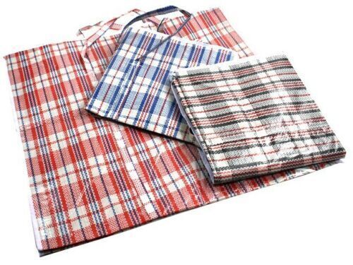 1x Large Stripe Bag Packing Storage Strip Zip Shopping Travel Check House Moving 65cm x 60cm x 25cm V563-H0-201-1PC