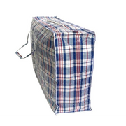 1x Large Stripe Bag Packing Storage Strip Zip Shopping Travel Check House Moving 65cm x 60cm x 25cm V563-H0-201-1PC