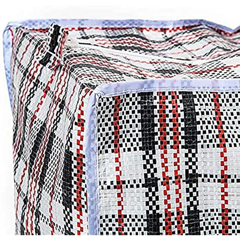 48x Large Stripe Bag Packing Storage Strip Zip Shopping Travel Check House Moving 78cm x 90cm x 25cm V563-H0-206-48PCS