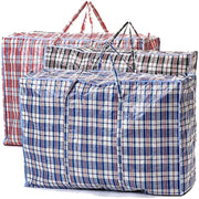 12x Large Stripe Bag Packing Storage Strip Zip Shopping Travel Check House Moving 90cm x 78cm x 25cm V563-H0-207-12PCS