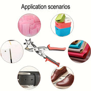 Multi-Size Leather Belt Eyelet Hole Punch Puncher Plier Revolving Handcraft Tool V563-H143
