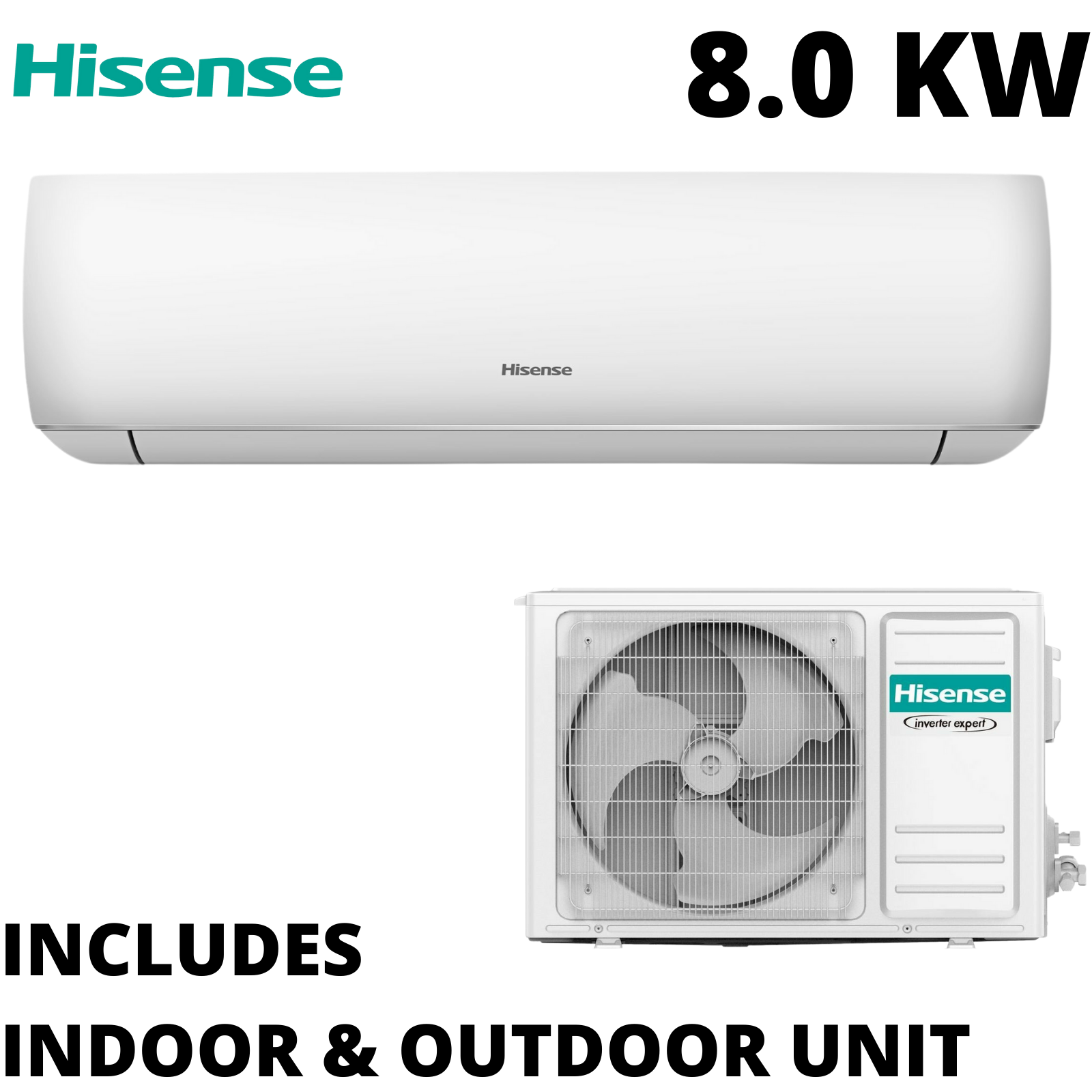 Hisense 8.0 KW V Series Reverse Cycle Air Conditioner Inverter AC (Indoor & Outdoor Unit) V563-HAWJ28KR