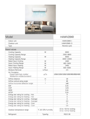 Hisense 8.0 KW V Series Reverse Cycle Air Conditioner Inverter AC (Indoor & Outdoor Unit) V563-HAWJ28KR