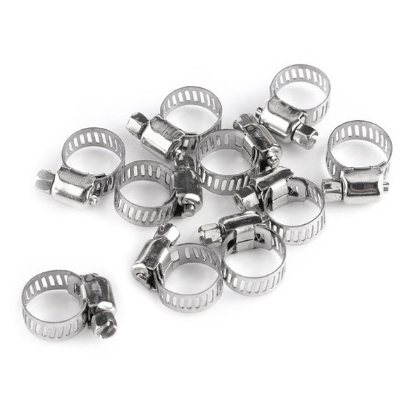 10pcs Hose Clamp Cars Motorcycle Fuel Line Jubilee Petrol Pupe Clips Garden DIY Tools V563-HC100