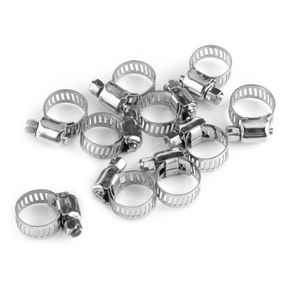 10pcs Hose Clamp Cars Motorcycle Fuel Line Jubilee Petrol Pupe Clips Garden DIY Tools V563-HC100