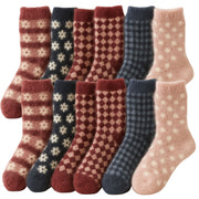 12 Pairs Womens Angora Wool Socks Extra Warm Winter Thermal Soft Ski V563-HC28-37_41-12PAIRS
