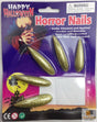 10x Long GLITTER HORROR NAILS Halloween Party Costume Accessory Vampire Witch - Gold V563-HH001766-GLD
