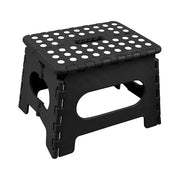 125kg Folding Step Stool Portable Plastic Foldable Chair Flat Outdoor (29x22cm) - Black V563-HH0026-REGULAR
