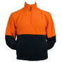 HI VIS POLAR FLEECE Jumper 1/2 Half Zip Safety Workwear Fleecy Jacket Unisex - Orange - XXL V563-HIVIS-HZWB-ORANGE-XXL