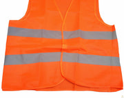 10x Hi Vis Safety VEST Reflective Tape Workwear Orange ONE SIZE Night & Day BULK V563-HIVISVEST-ORANGE-10PK
