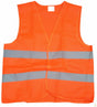 Hi Vis Safety VEST Reflective Tape Workwear Orange ONE SIZE Night & Day Use V563-HIVISVEST-ORANGE