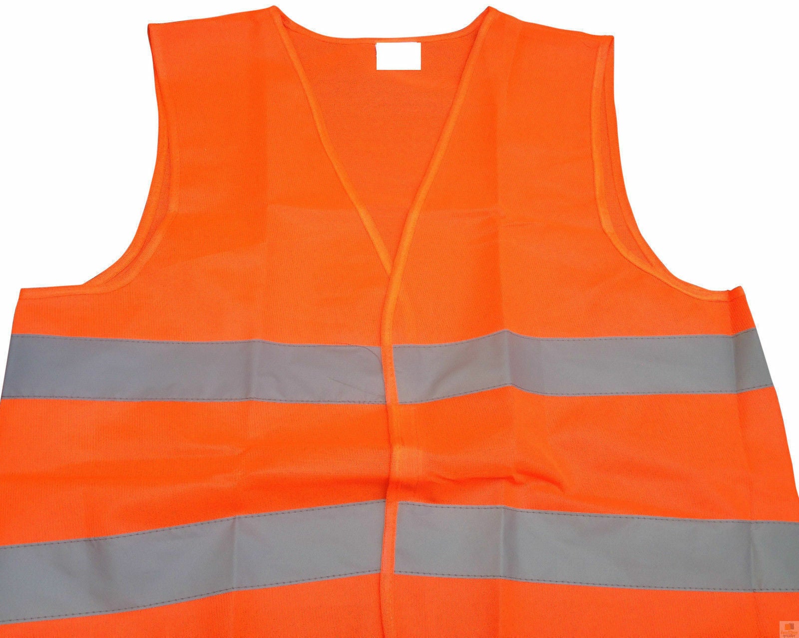 Hi Vis Safety VEST Reflective Tape Workwear Orange ONE SIZE Night & Day Use V563-HIVISVEST-ORANGE