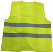 Hi Vis Safety VEST Reflective Tape Workwear Yellow ONE SIZE Night & Day Use V563-HIVISVEST-YELLOW