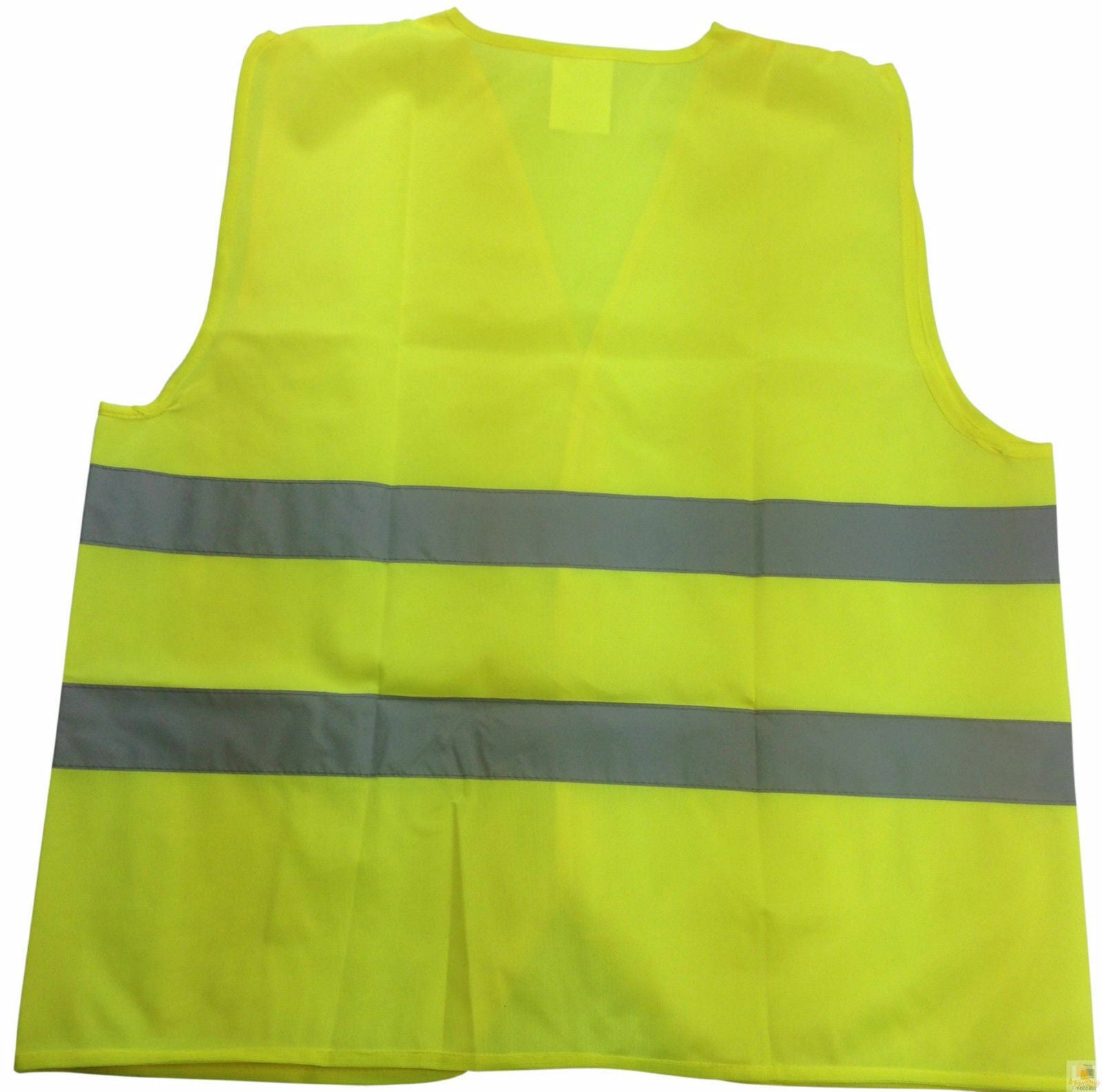 Hi Vis Safety VEST Reflective Tape Workwear Yellow ONE SIZE Night & Day Use V563-HIVISVEST-YELLOW