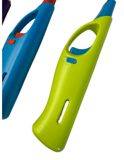 4x Long Gas Lighter for BBQ Kitchen Cigarette w/ Safety Lock - Assorted Colours V563-HO-119-4PCS