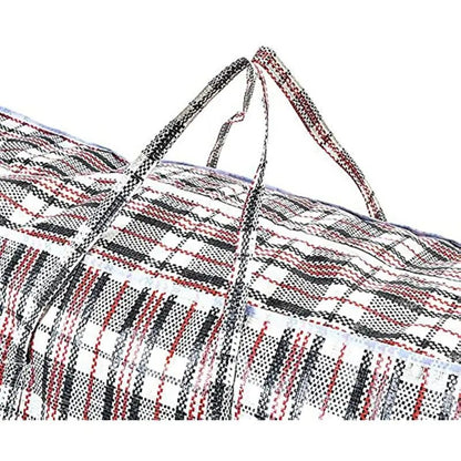 1x Large Stripe Bag Packing Storage Strip Zip Shopping Travel Check House Moving 50cm x 55cm x 20cm