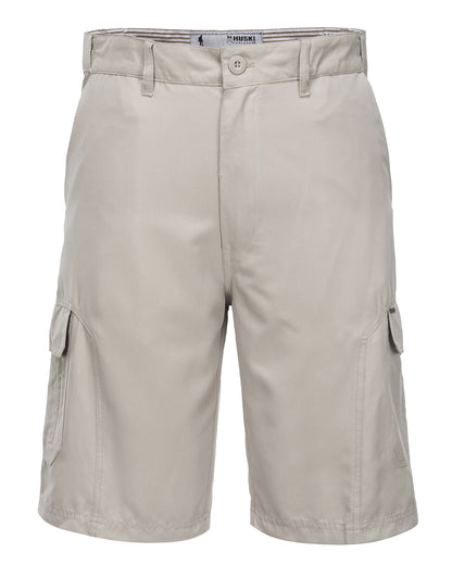 HUSKI Cargo Shorts Mens Cascade Microfibre Flexi Fit Short Army Military 515206 - Bone - 4XL (112cm Waist) V563-HUSKI-515206-BONE-4XL