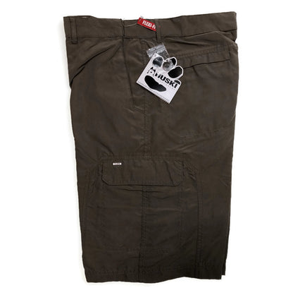 HUSKI Cargo Shorts Mens Cascade Microfibre Flexi Fit Short Army Military 515206 - Bone - 4XL (112cm Waist) V563-HUSKI-515206-BONE-4XL