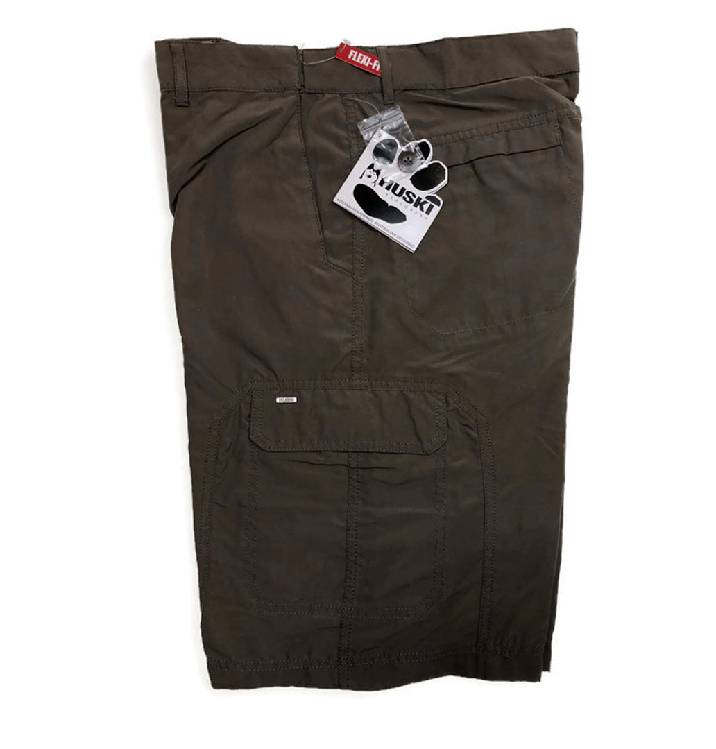 HUSKI Cargo Shorts Mens Cascade Microfibre Flexi Fit Short Army Military 515206 - Bone - XX-Large (102cm V563-HUSKI-515206-BONE-XXL