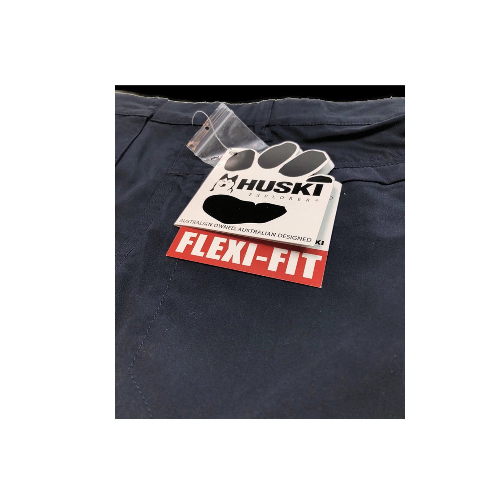 HUSKI Cargo Shorts Mens Cascade Microfibre Flexi Fit Short Army Military 515206 - Navy - 3XL (107cm Waist) V563-HUSKI-515206-NAVY-3XL