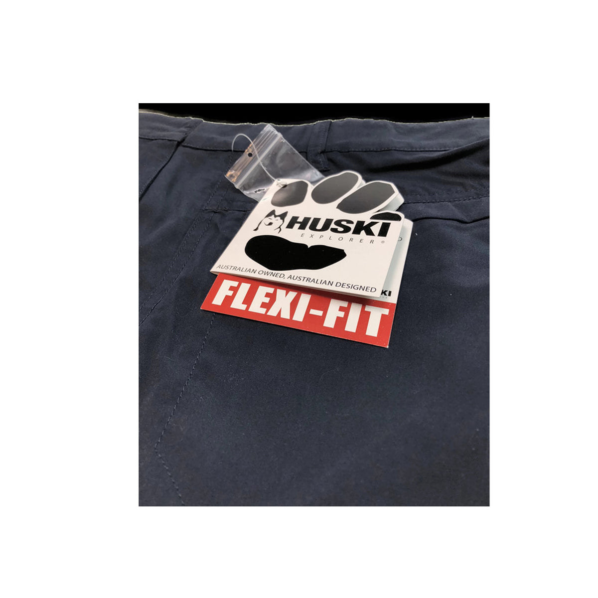 HUSKI Cargo Shorts Mens Cascade Microfibre Flexi Fit Short Army Military 515206 - Navy - 5XL (117cm Waist) V563-HUSKI-515206-NAVY-5XL