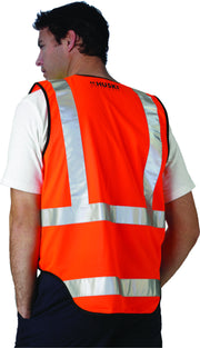 HUSKI Hi Vis Patrol Vest 3M Reflective Tape Safety Workwear High Visibility - Orange - L V563-HUSKI-918094-ORG-L