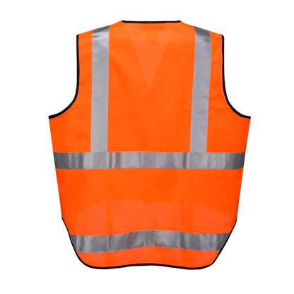 HUSKI Hi Vis Patrol Vest 3M Reflective Tape Safety Workwear High Visibility - Orange - M V563-HUSKI-918094-ORG-M