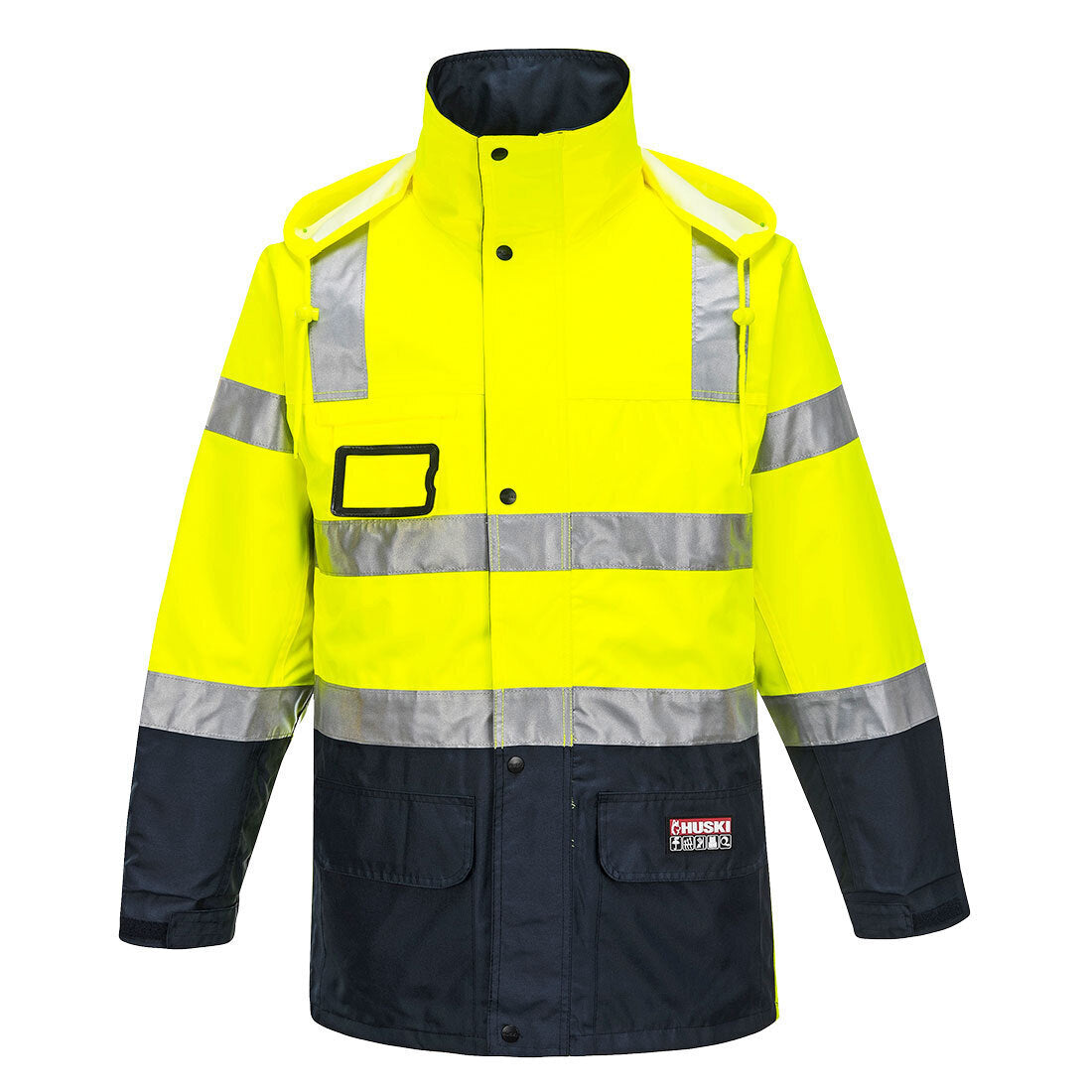 HUSKI Transit Hi Vis Waterproof Jacket Industrial Workwear Reflective UPF 50+ - L (102cm)