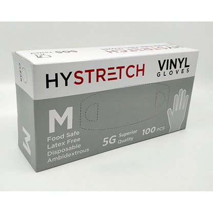 1000x Clear Disposable Vinyl Gloves Powder Free Latex Free Bulk - 1 Box - M V563-HY2404-1BOX-M
