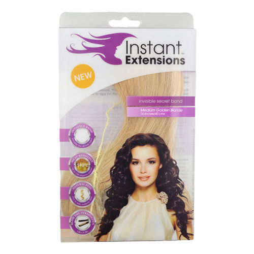 Instant Hair Extensions w/ Invisible Band - Medium Golden Blonde V563-INSTAEXT-MGB