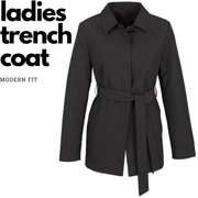 Womens Winter Button Long Trench Coat Jacket Parka Overcoat - Black - XX-Large V563-J126LL-BLACK-2XL